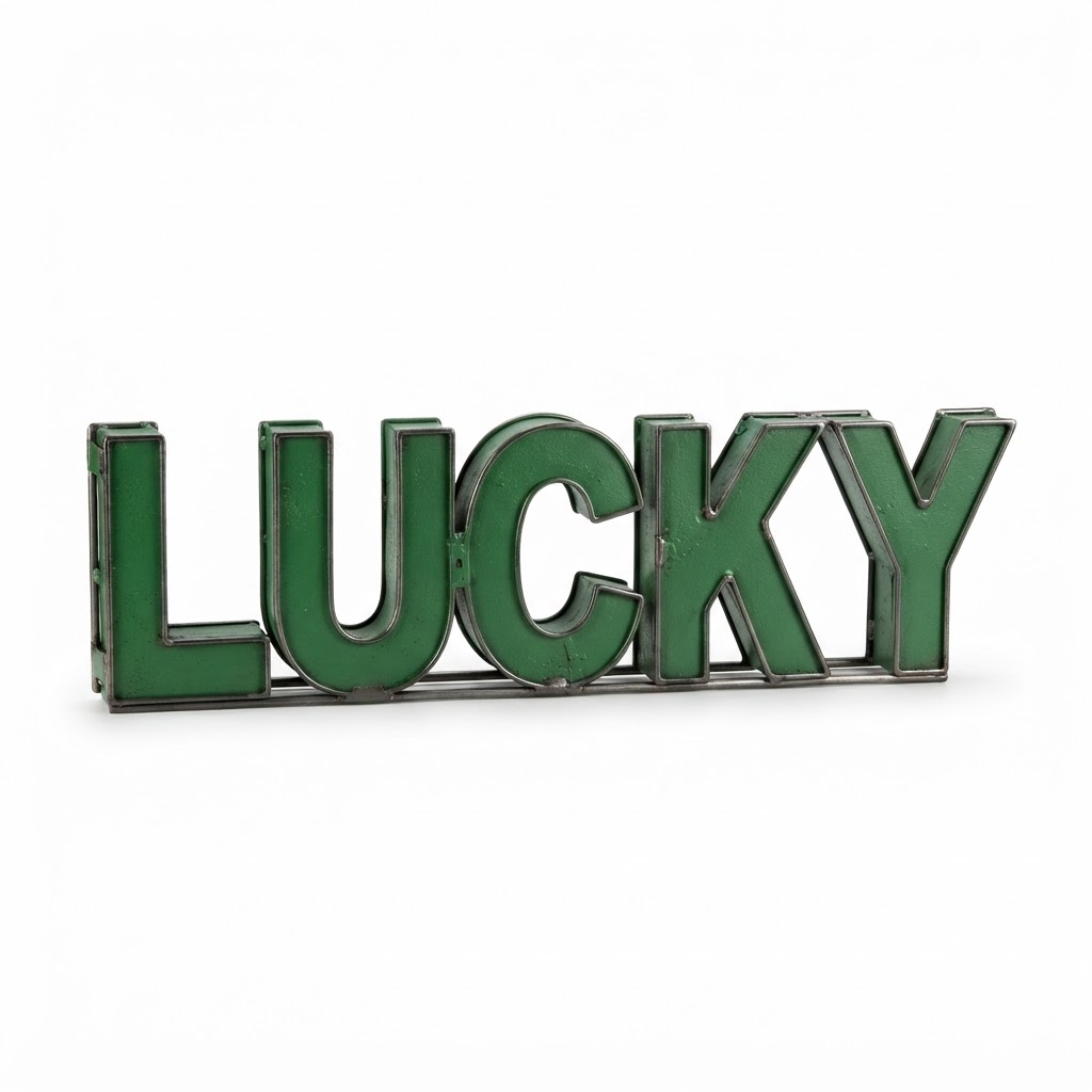 Green Metal Alphabet Sign