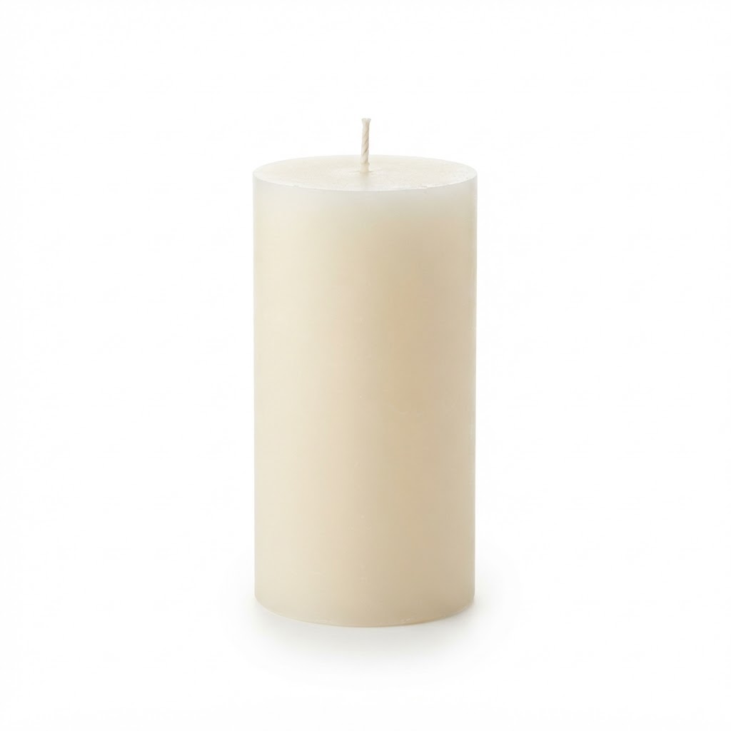 Unscented Ivory Pillar Candles