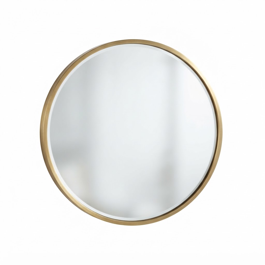 Brass Round Wall Mirror