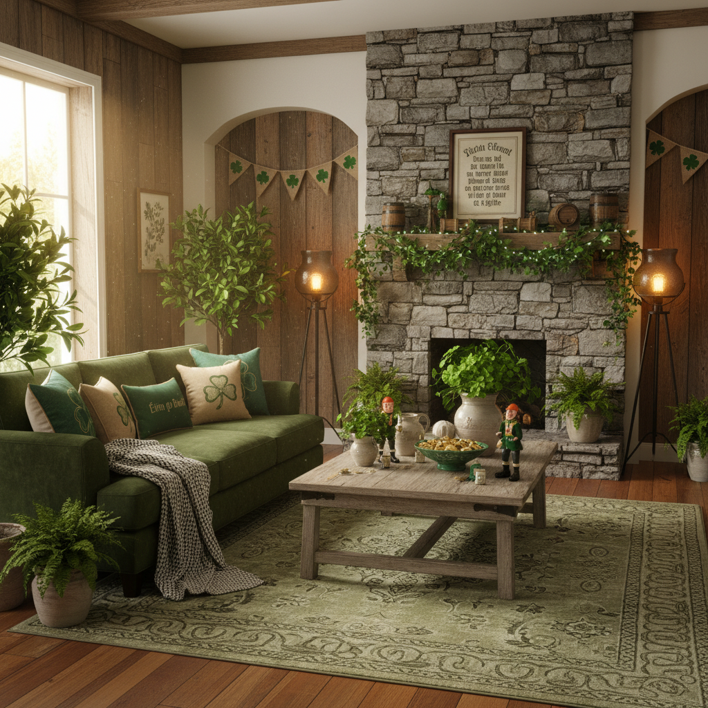 Rustic St. Patrick's Day Living Room