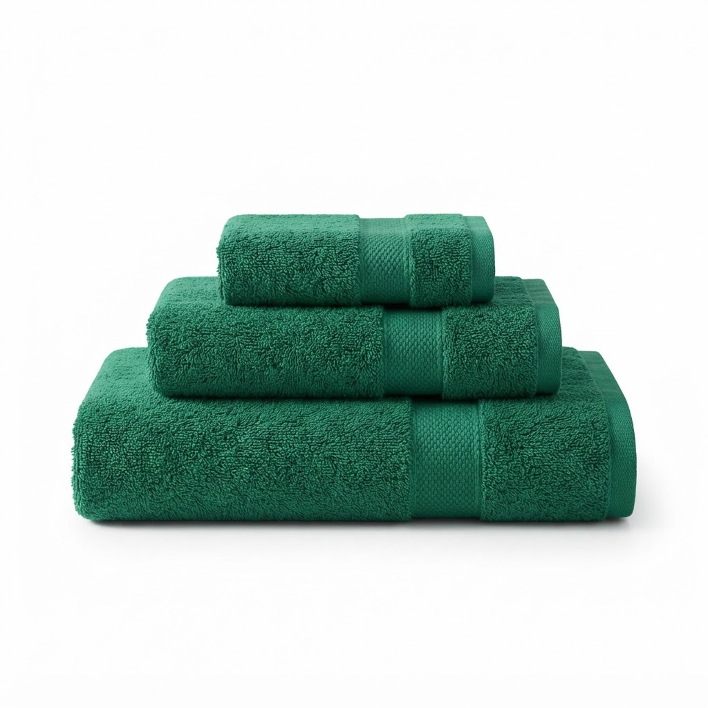 Emerald Green Cotton Towel Set
