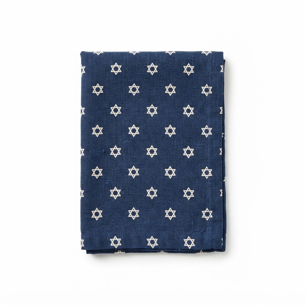Blue Star Linen Tea Towel