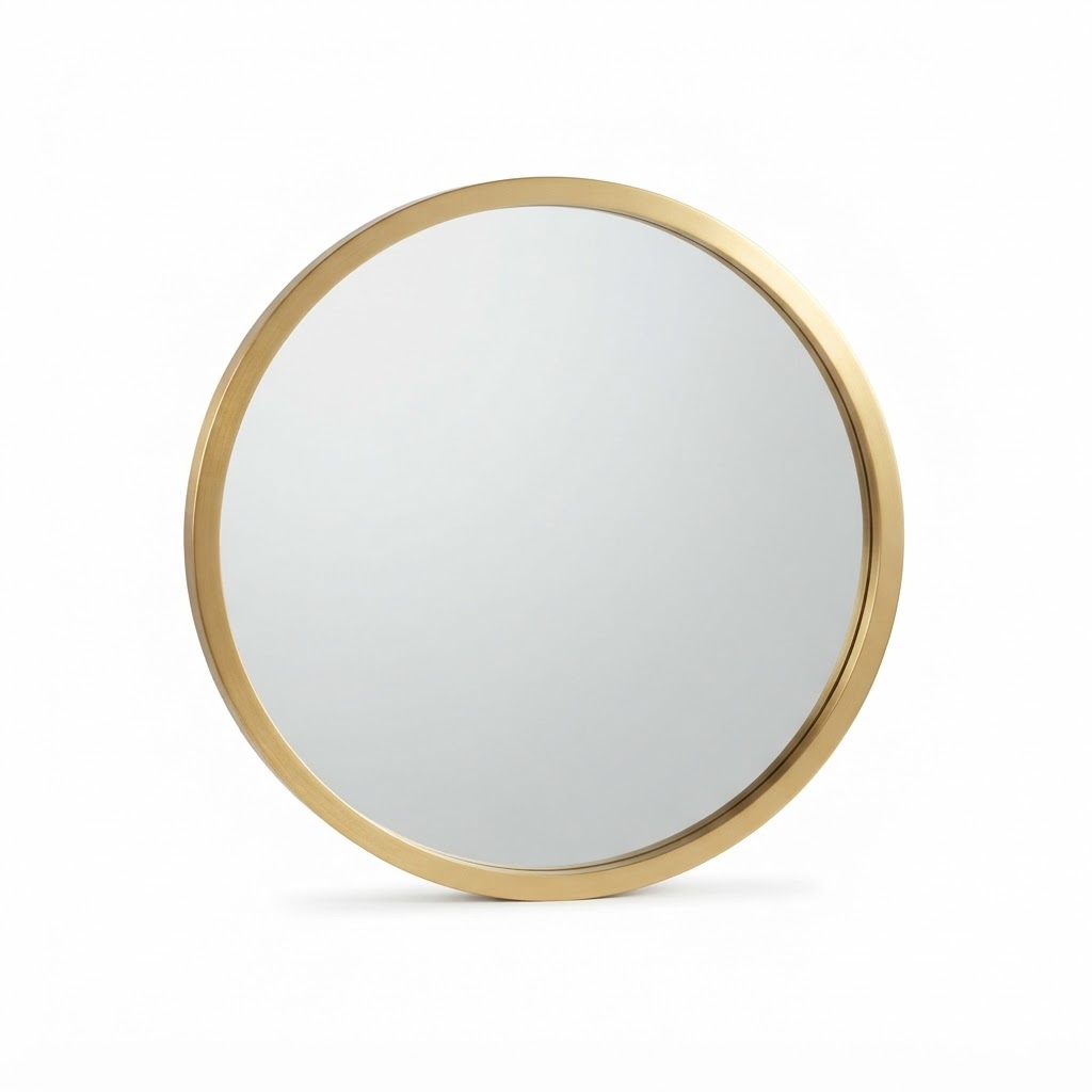 Gold Round Mirror
