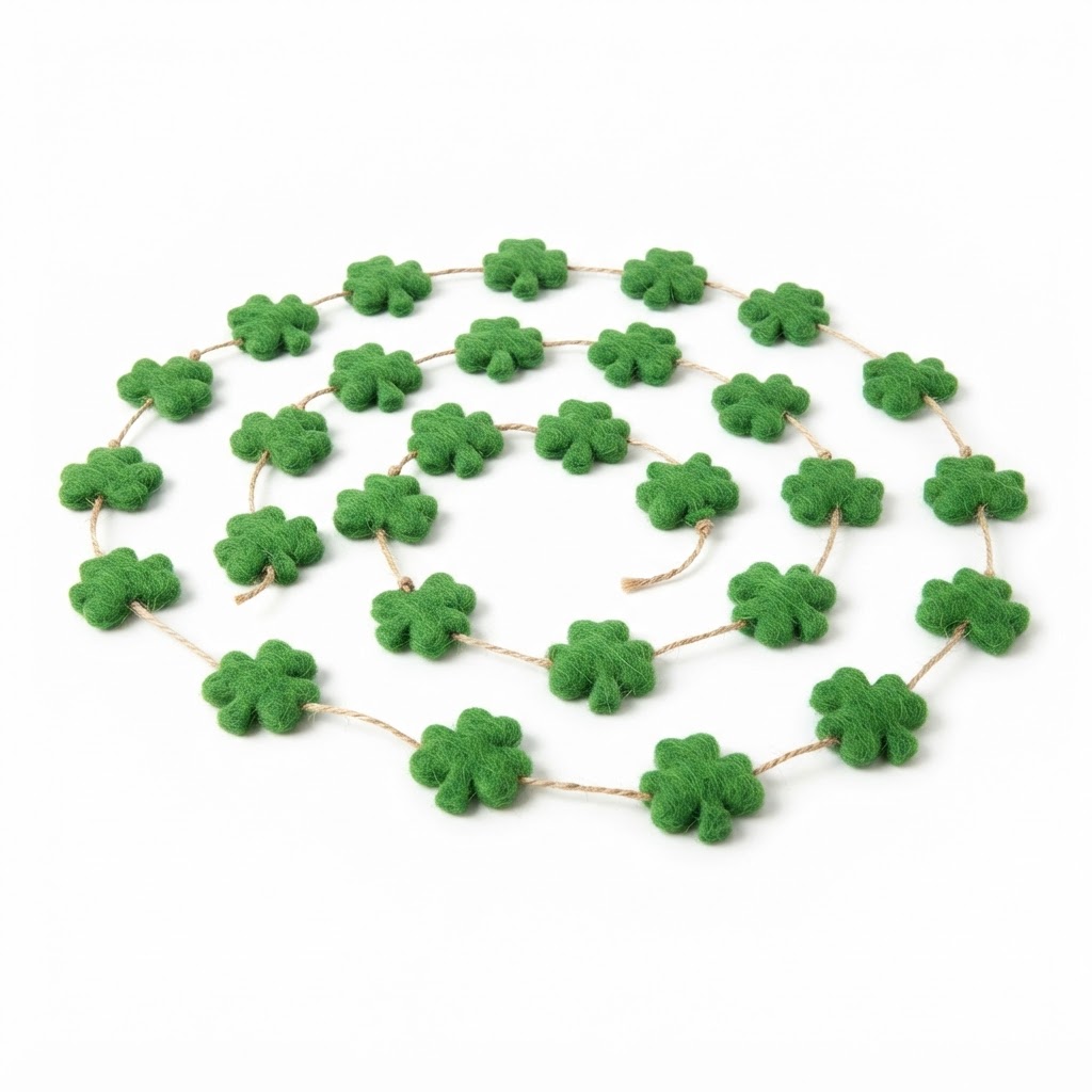 Felt Shamrock Garland
