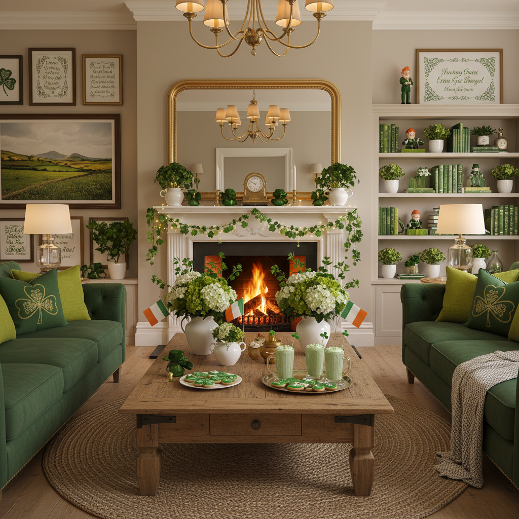 Traditional St. Patrick's Day Living Room