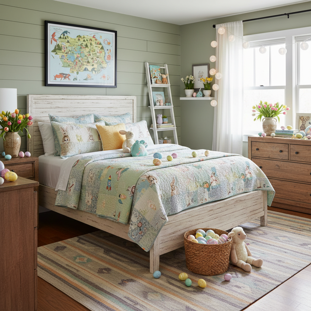 Modern Farmhouse Easter Child Bedroom (Boy)