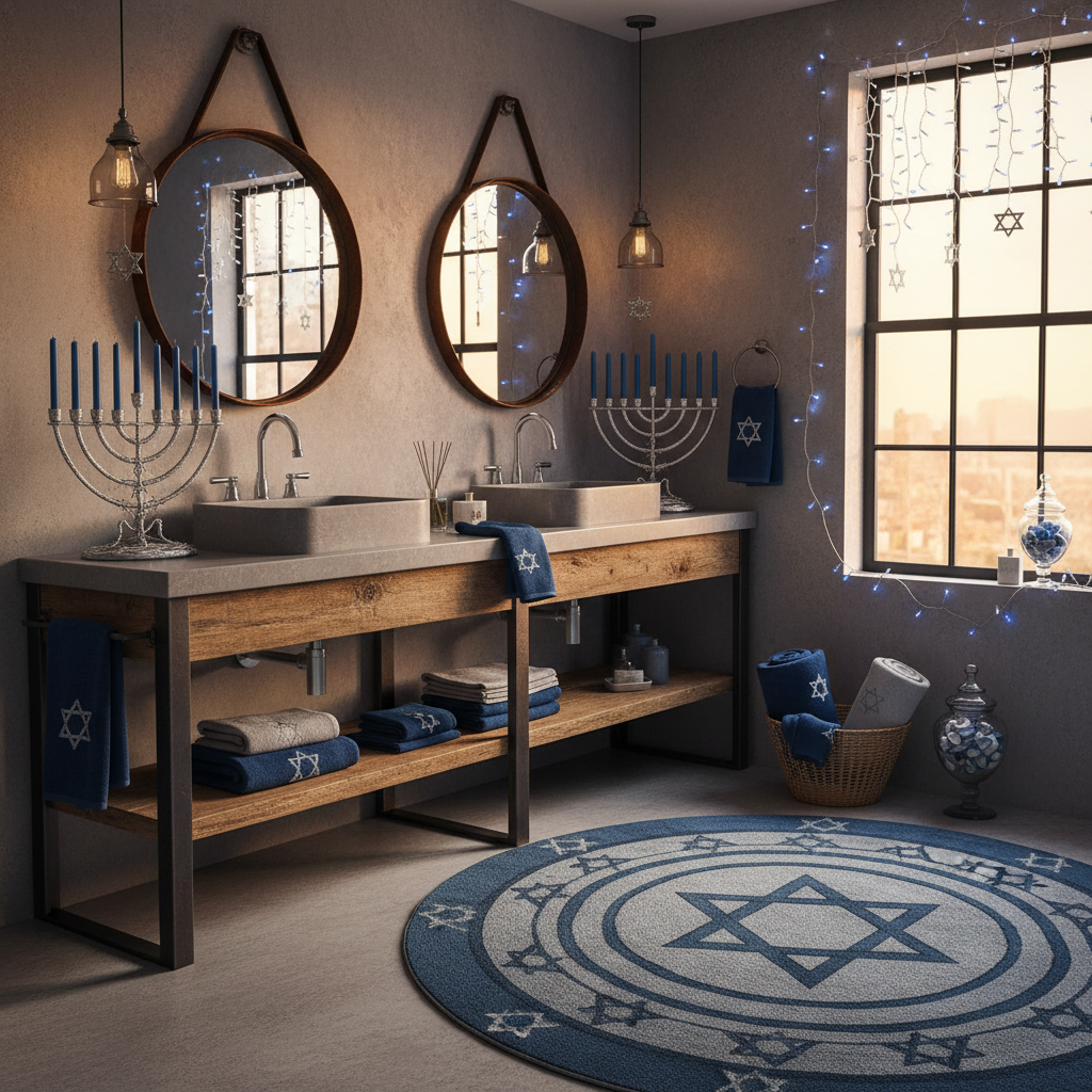 Industrial Hanukkah Master Bathroom