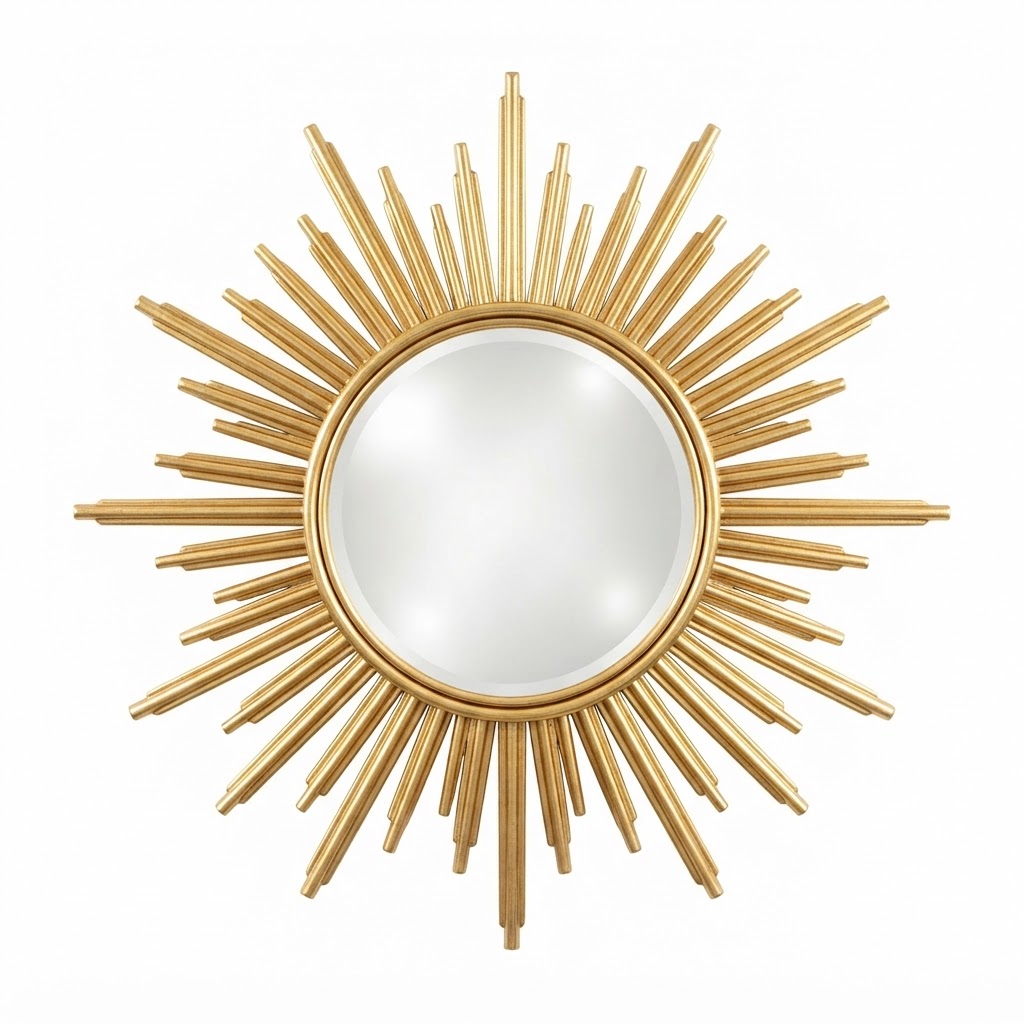 Gold Sunburst Decorative Wall Mirror