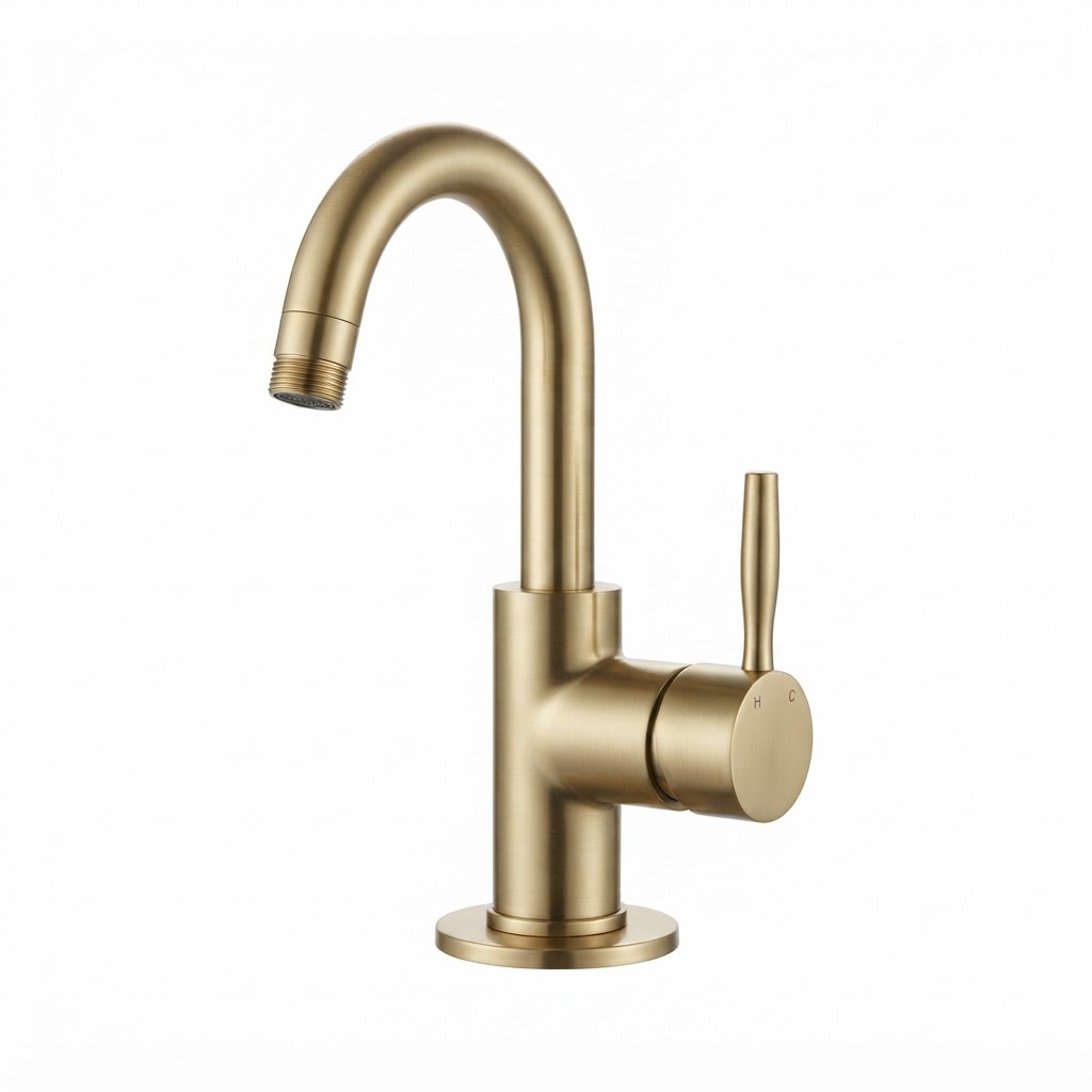 Brushed Brass Faucet Set