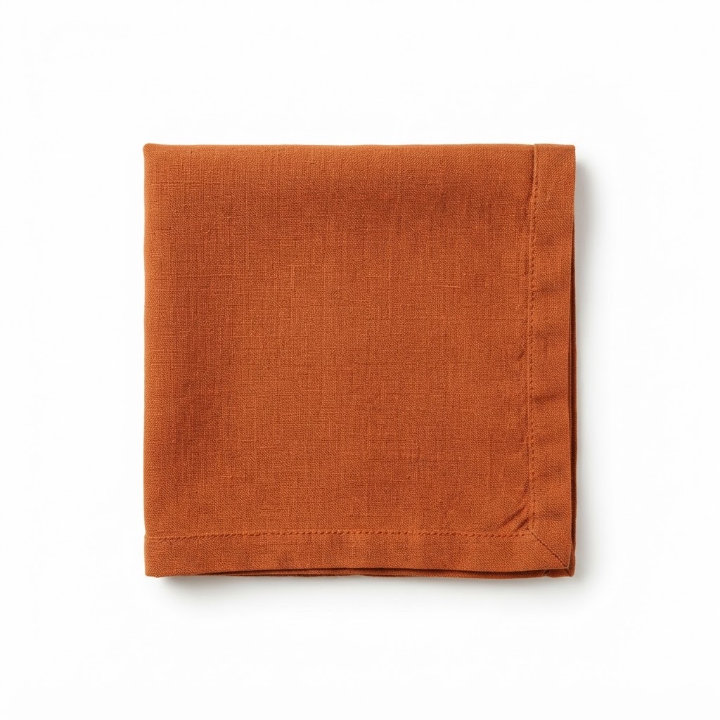 Burnt Orange Linen Thanksgiving Napkins