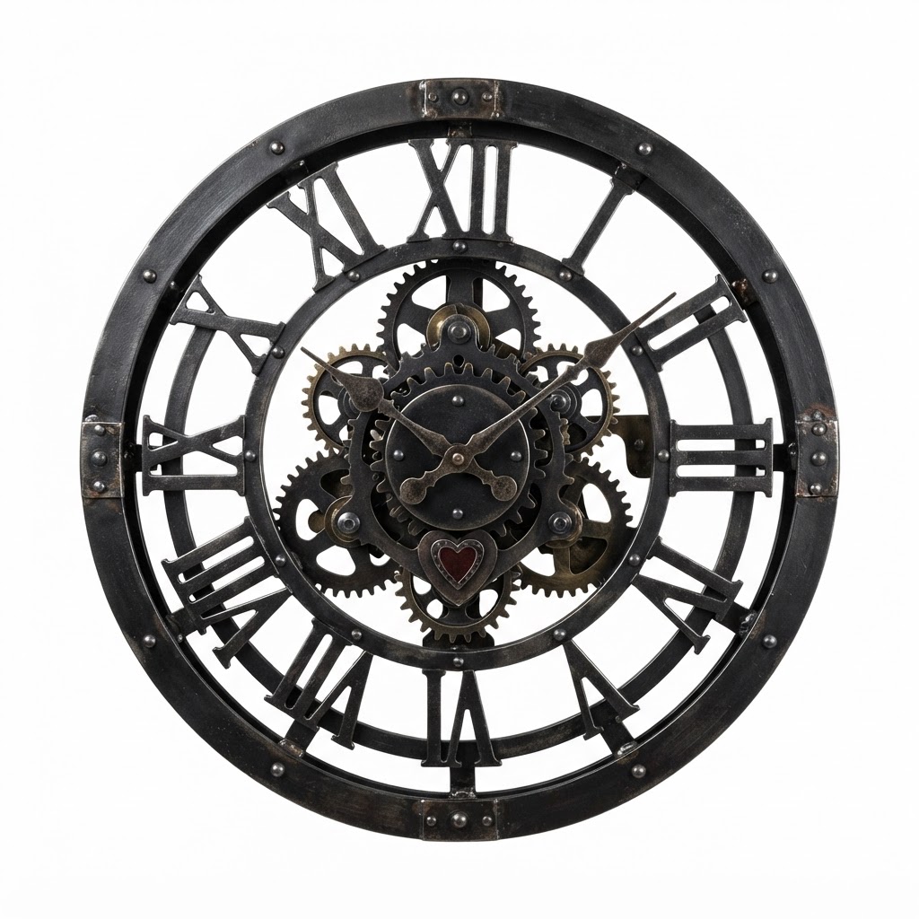 Oversized Metal Wall Clock