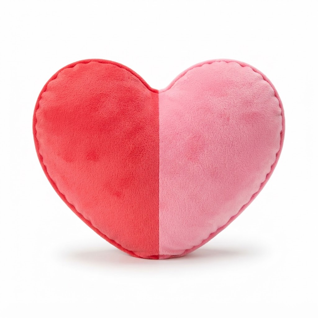 Valentine Plush Red and Pink Heart Pillows
