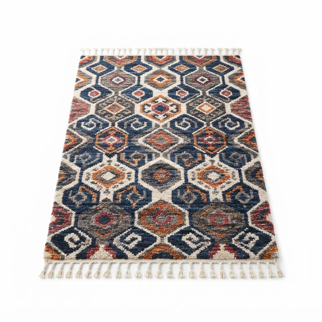 Textured Geometric Rug