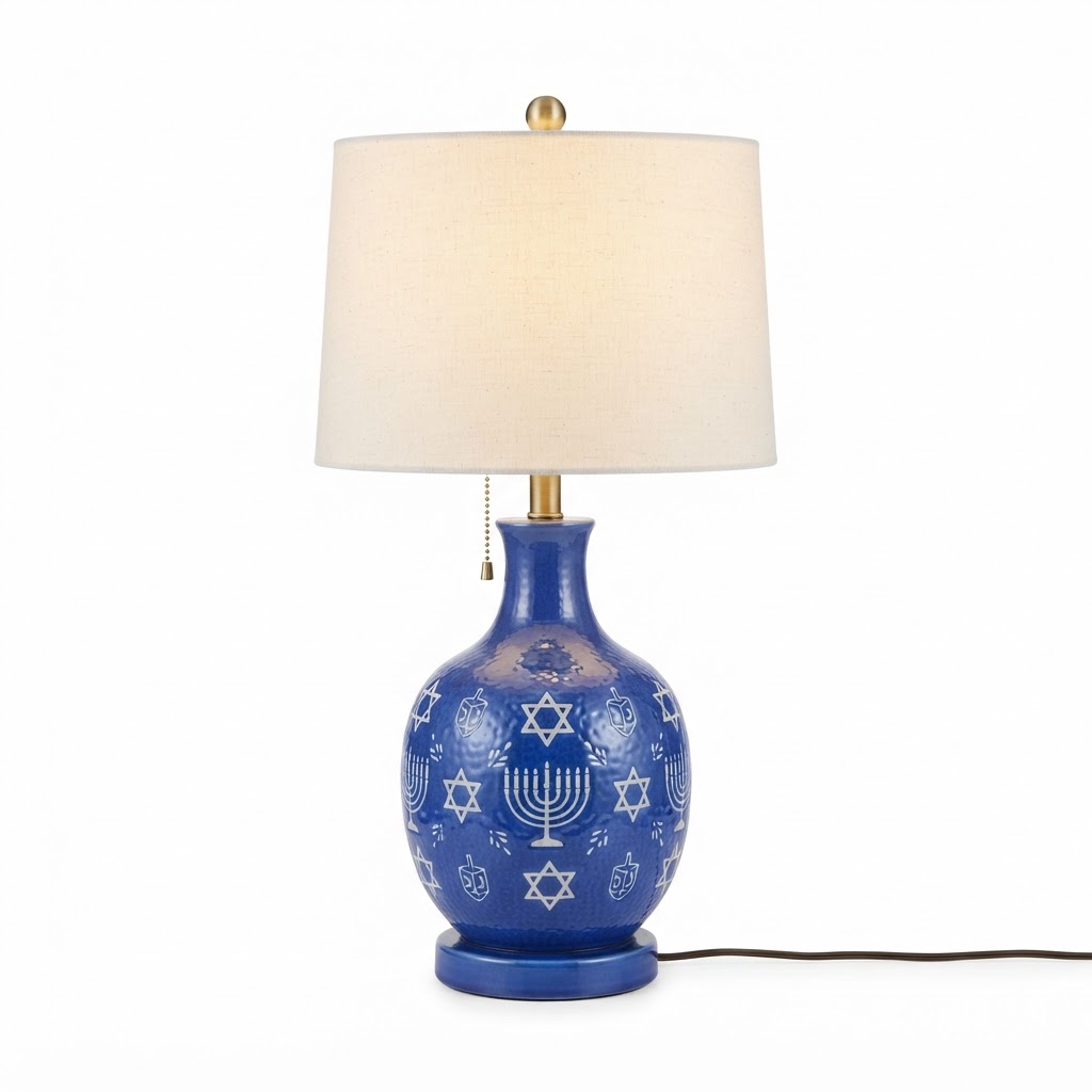 Blue Ceramic Table Lamp