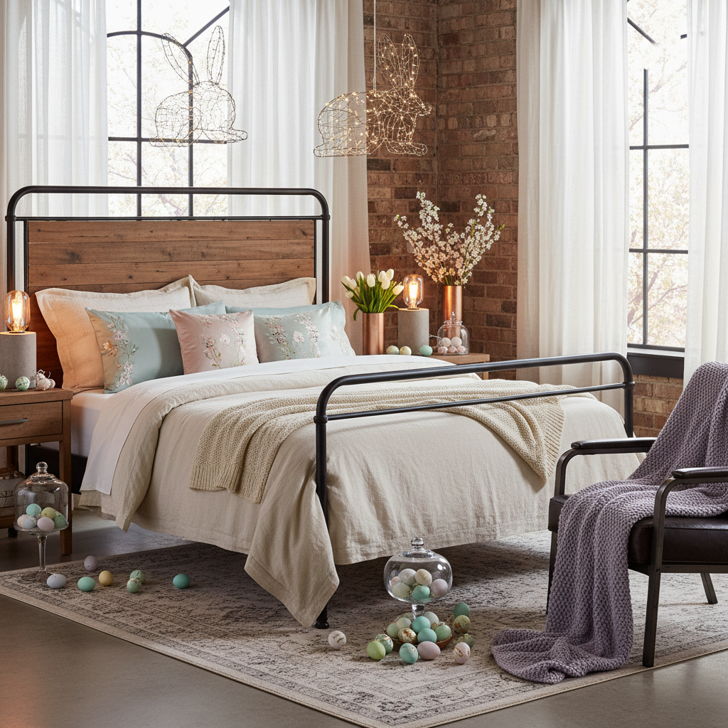 Industrial Easter Master Bedroom