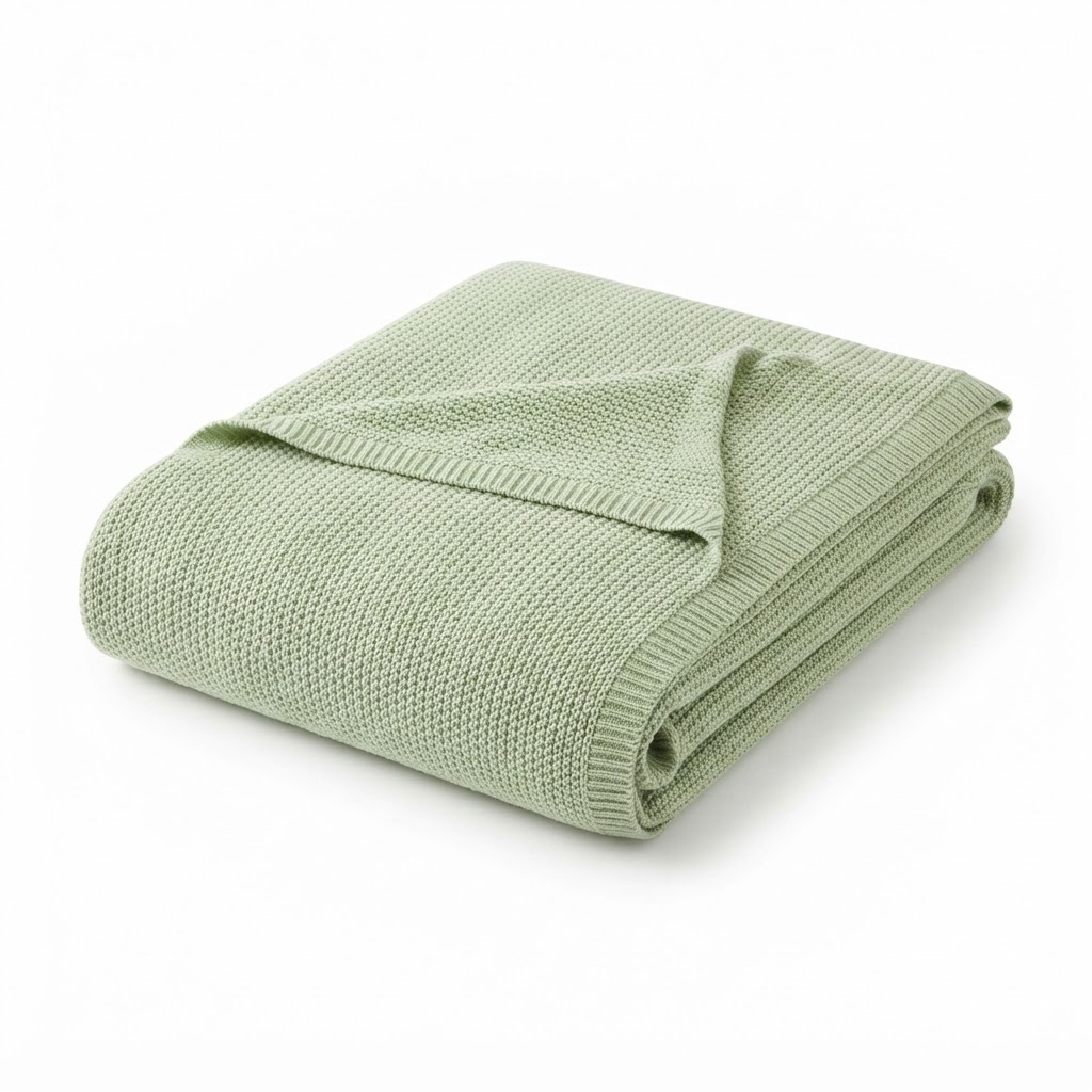 Spring Cotton Knit Soft Throw Blanket