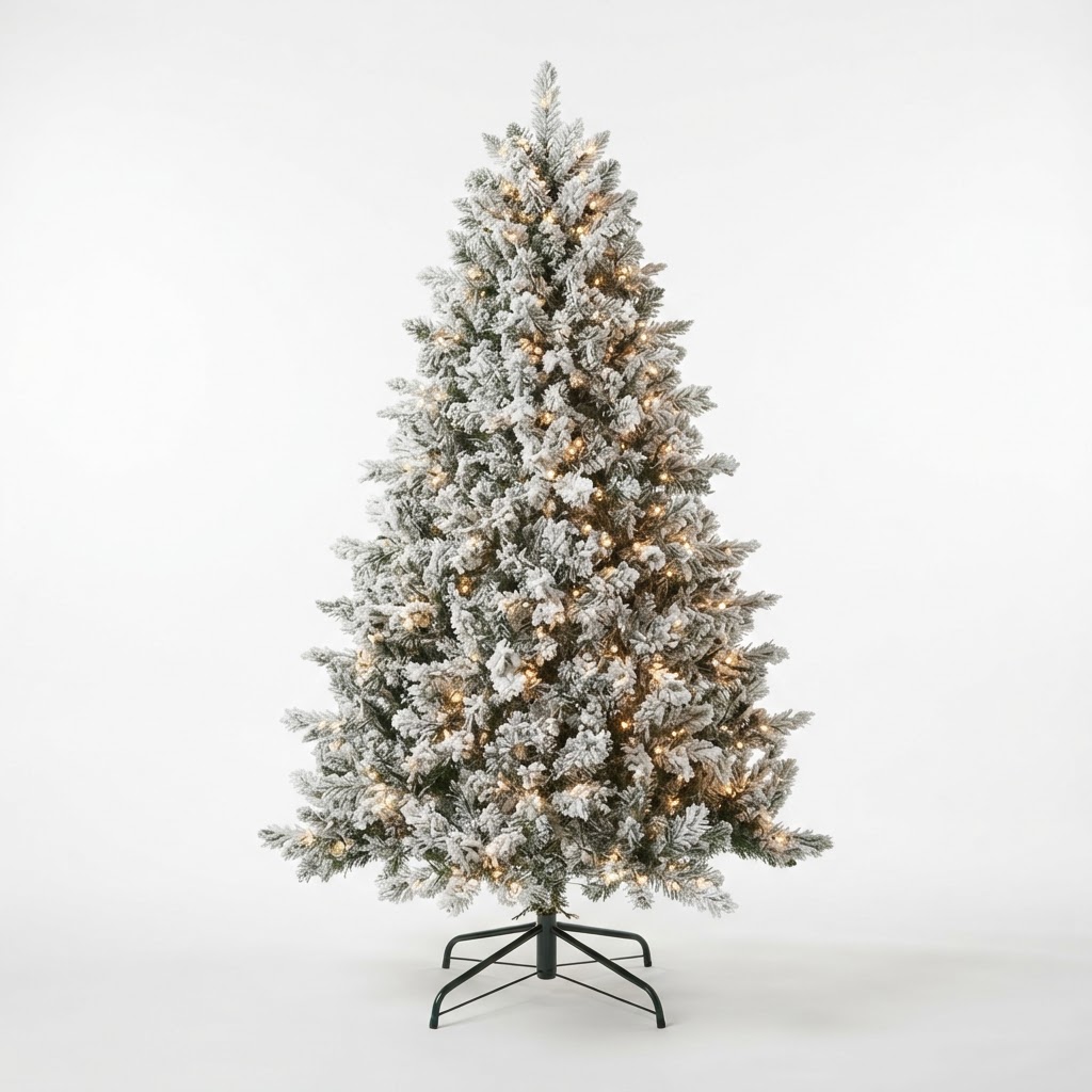Christmas Pre-Lit Flocked Tree