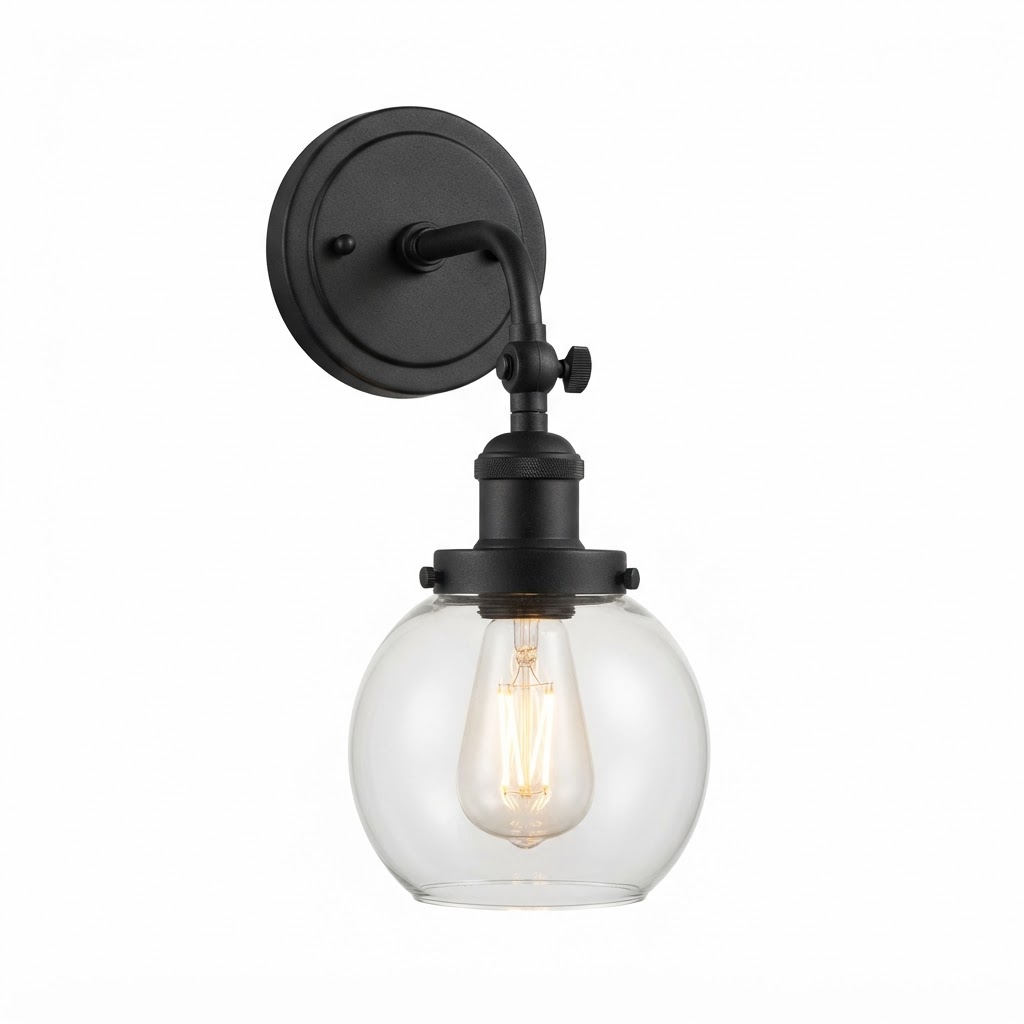 Black Metal Wall Sconce