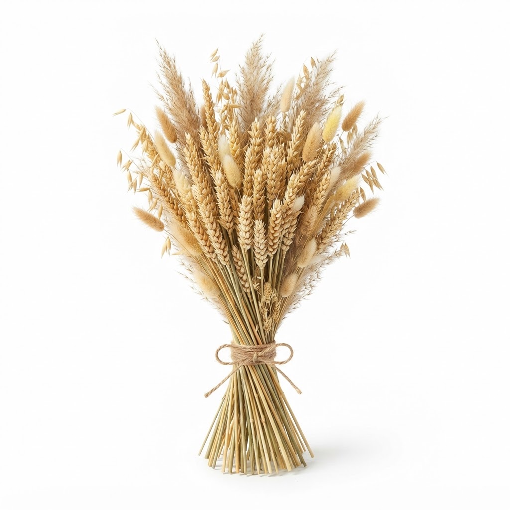 Dried Wheat and Grass Bouquet