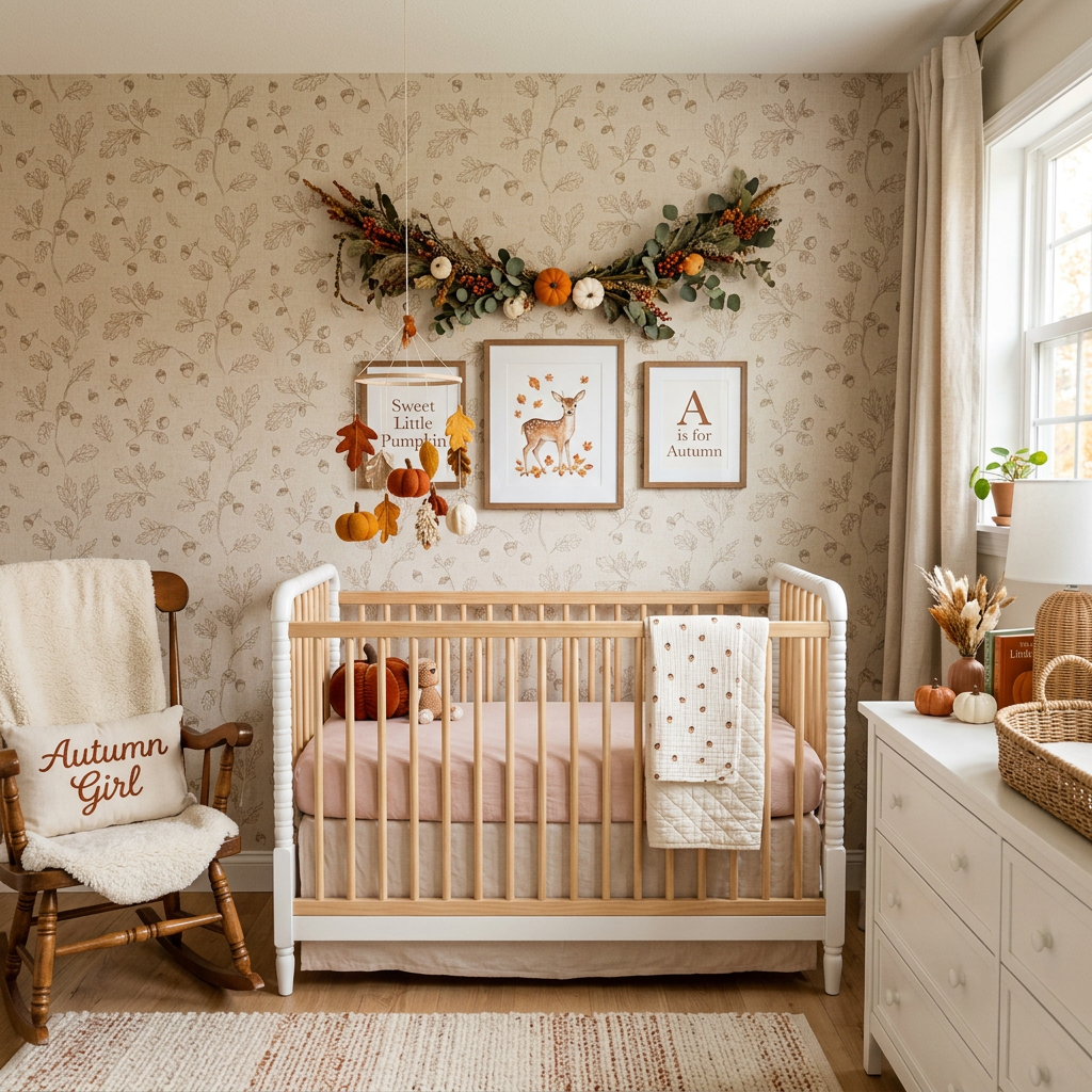 Modern Cottage Fall Baby Girl Nursery
