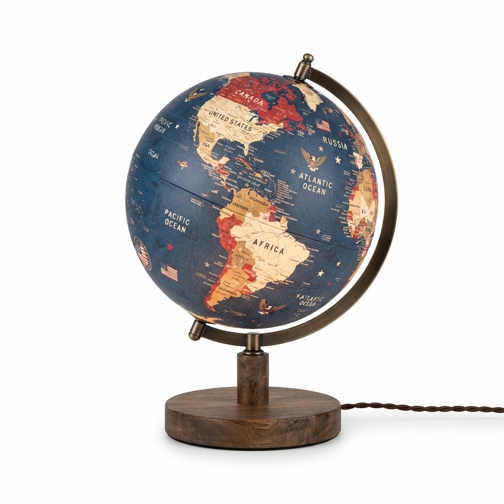 World Globe Table Lamp