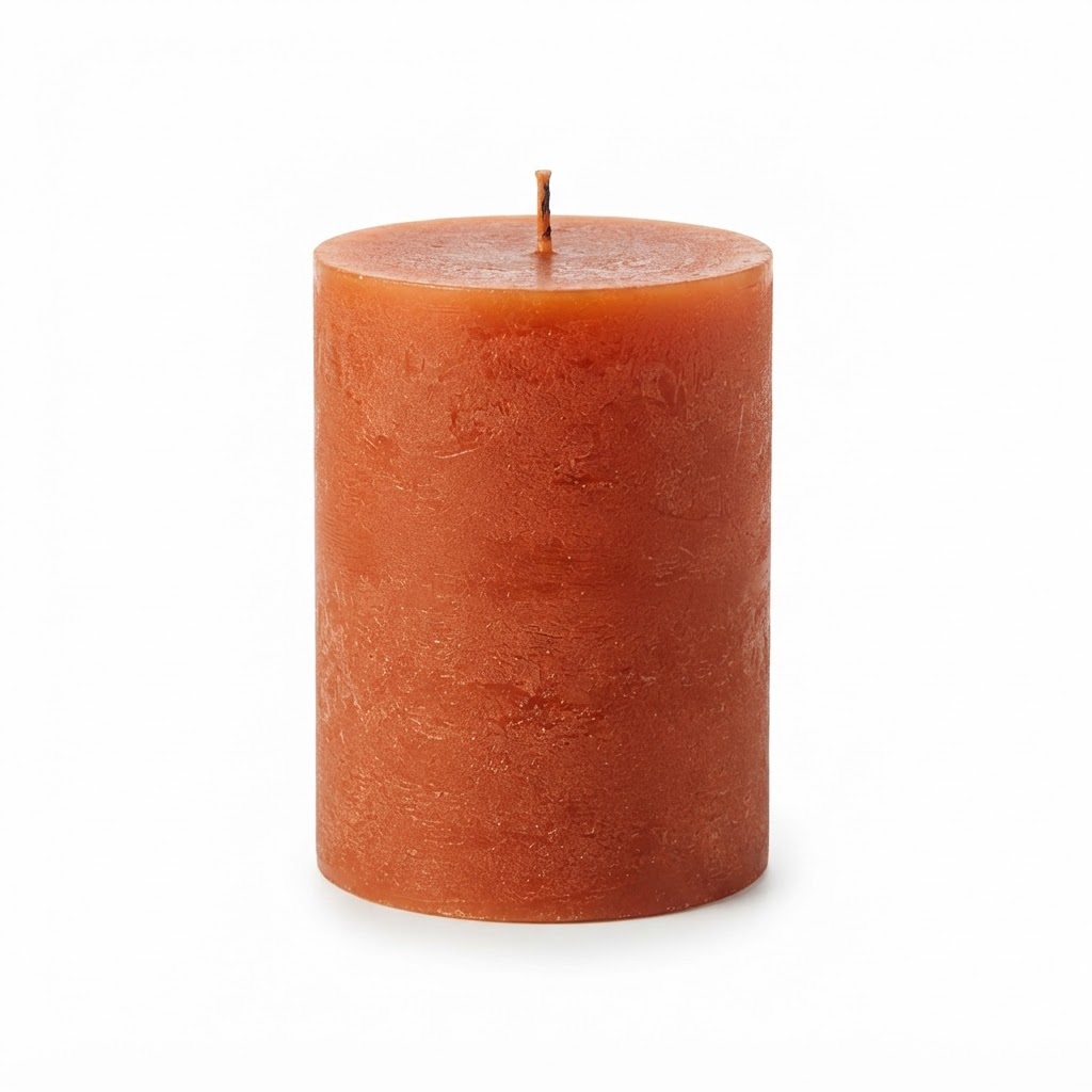 Burnt Orange Scented Pillar Candle