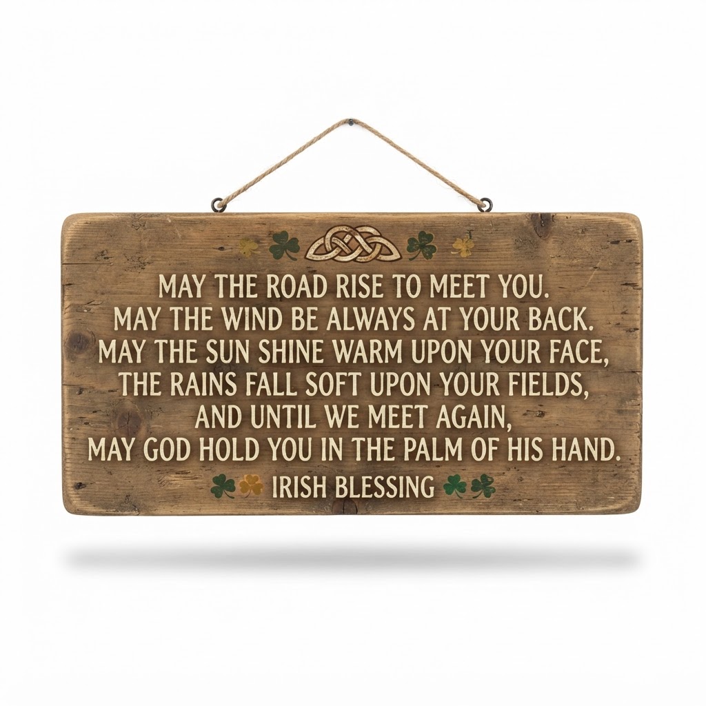 Irish Blessing Wooden Sign
