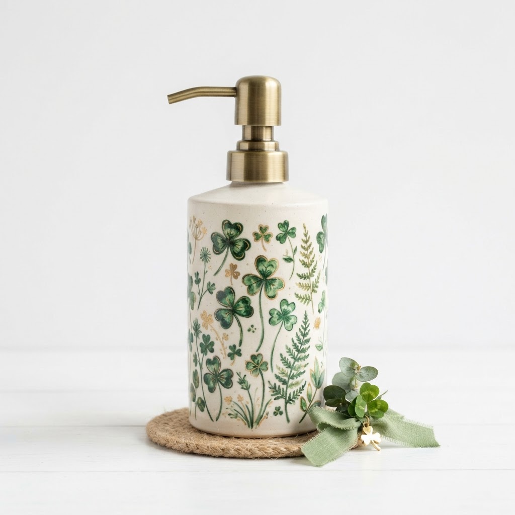 core Botanical Pattern Soap Dispenser