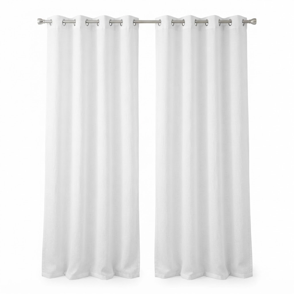 White Linen Curtain Panels