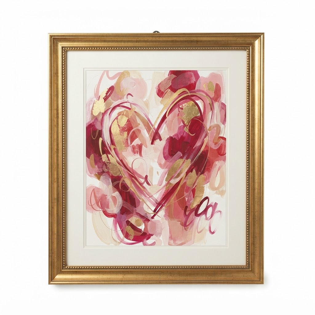 Gold Frame Abstract Wall Art