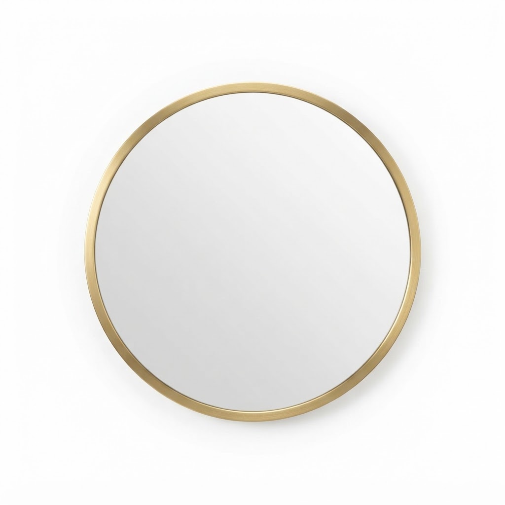 Gold Round Bathroom Mirror