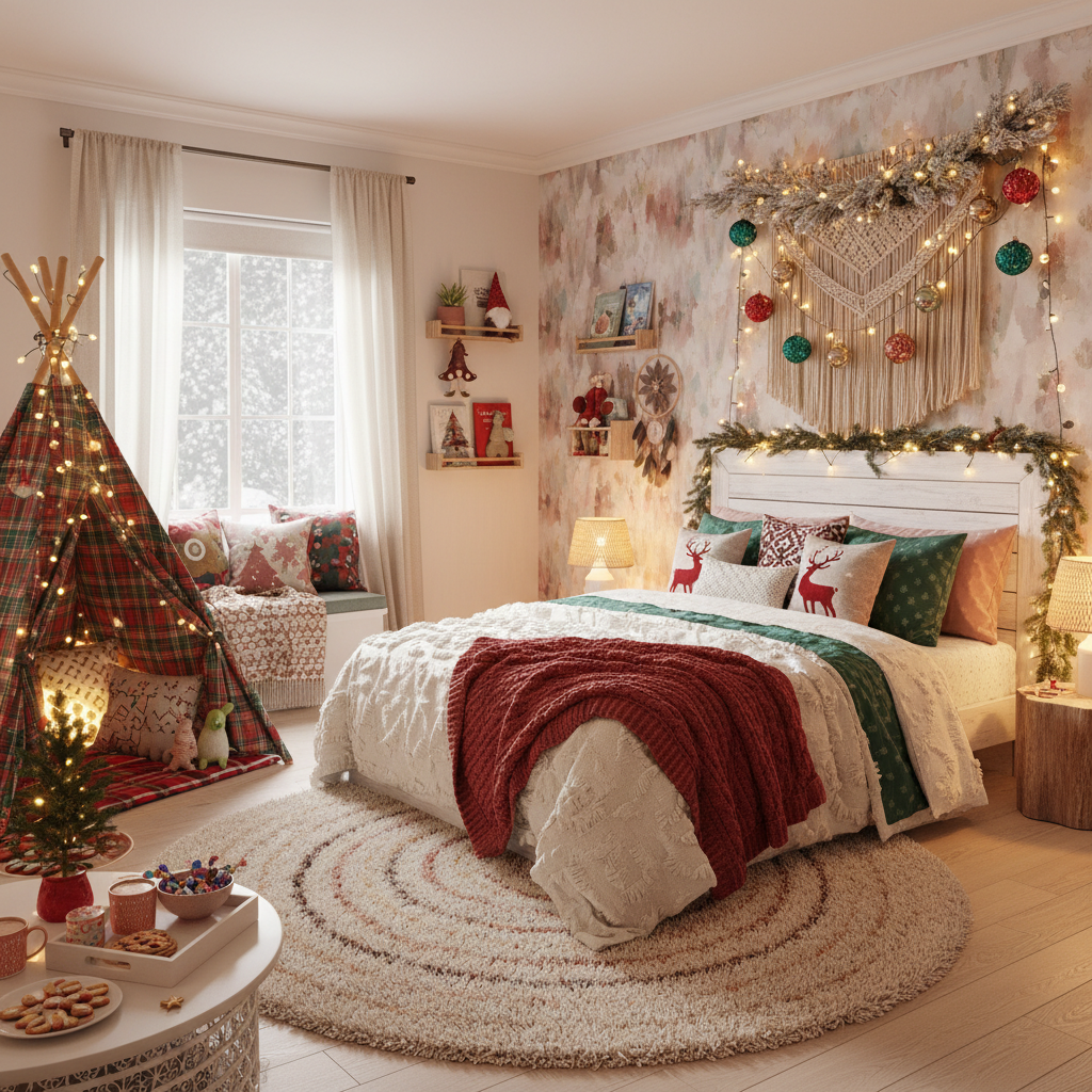 Boho Christmas Child Bedroom (Girl)