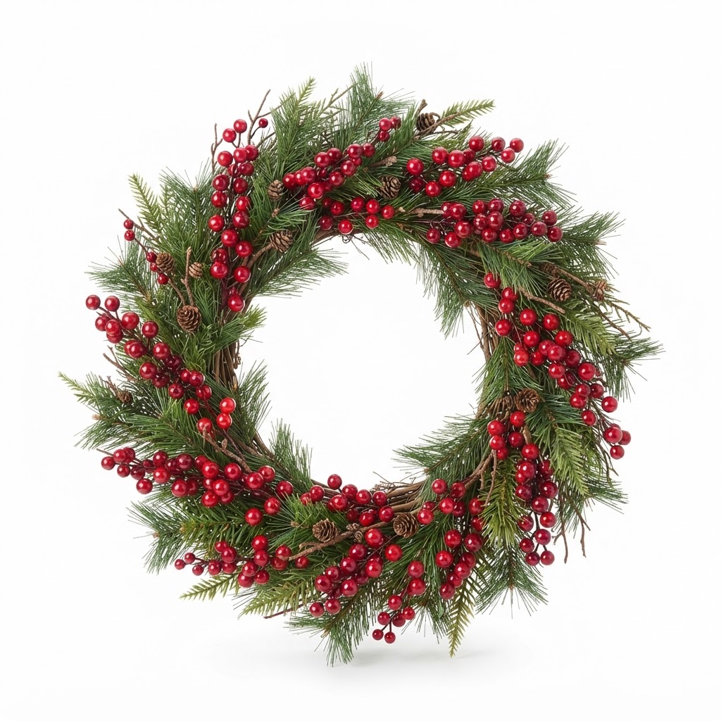Wreath with Berries and Pine