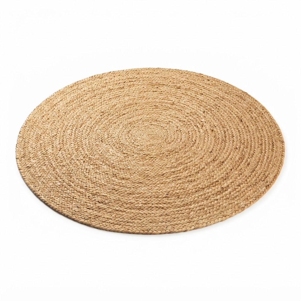 Natural Jute Round Area Rug