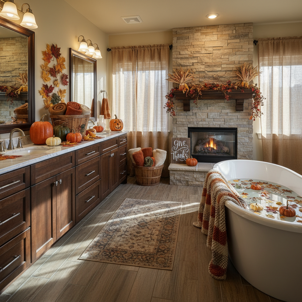 Country Thanksgiving Master Bathroom