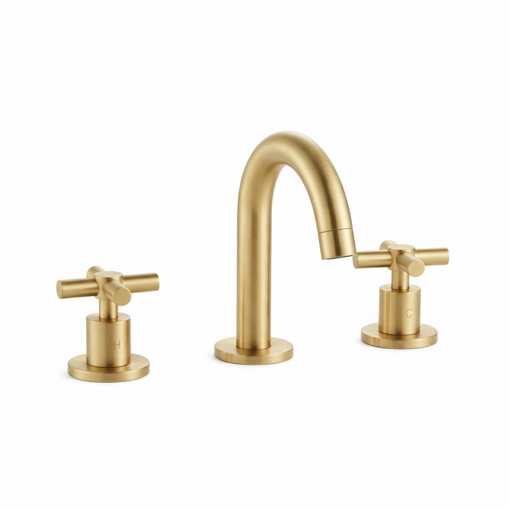 Matte Gold Widespread Faucet