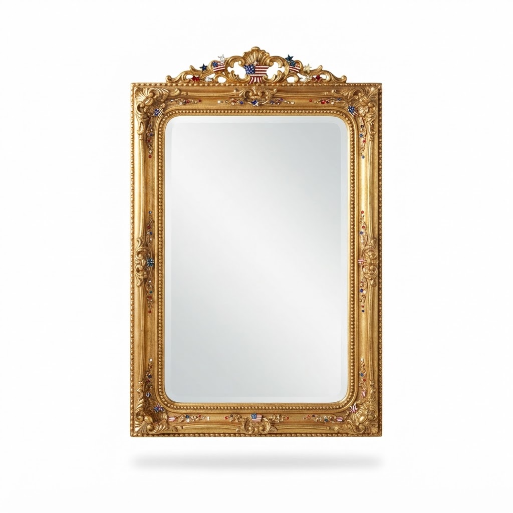 Gilded Rectangular Wall Mirror