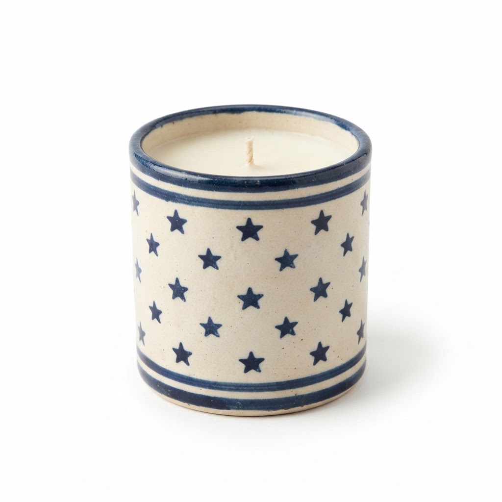 Star-Spangled Ceramic Candle