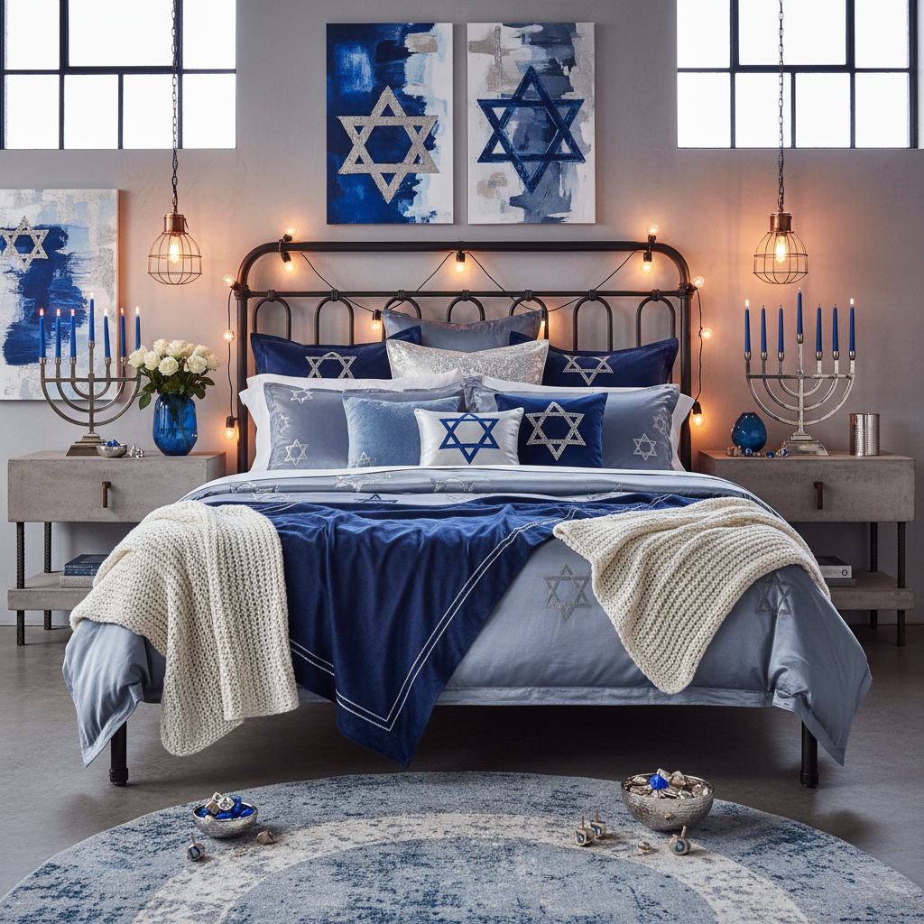 Industrial Hanukkah Master Bedroom