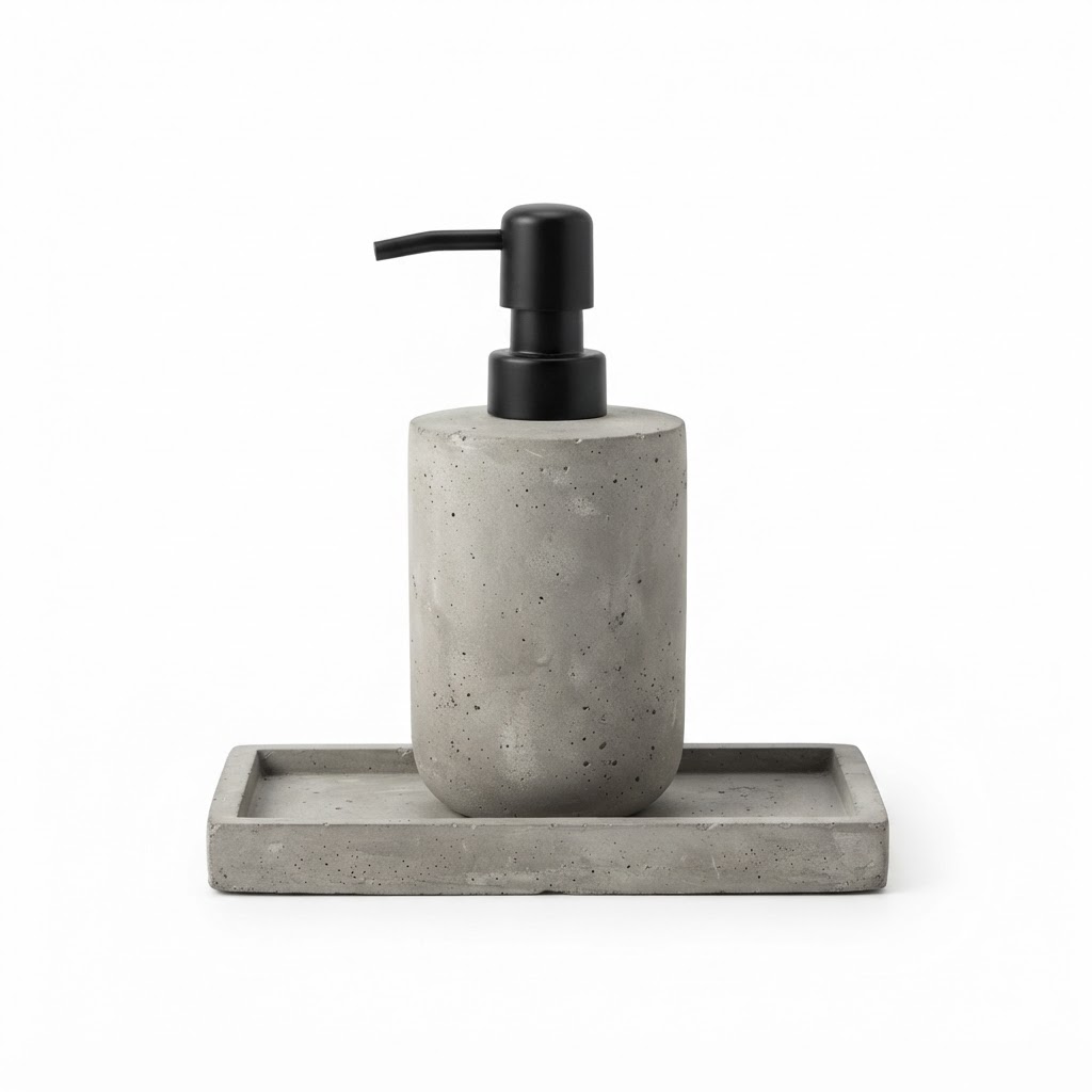 Concrete Soap Dispenser Set