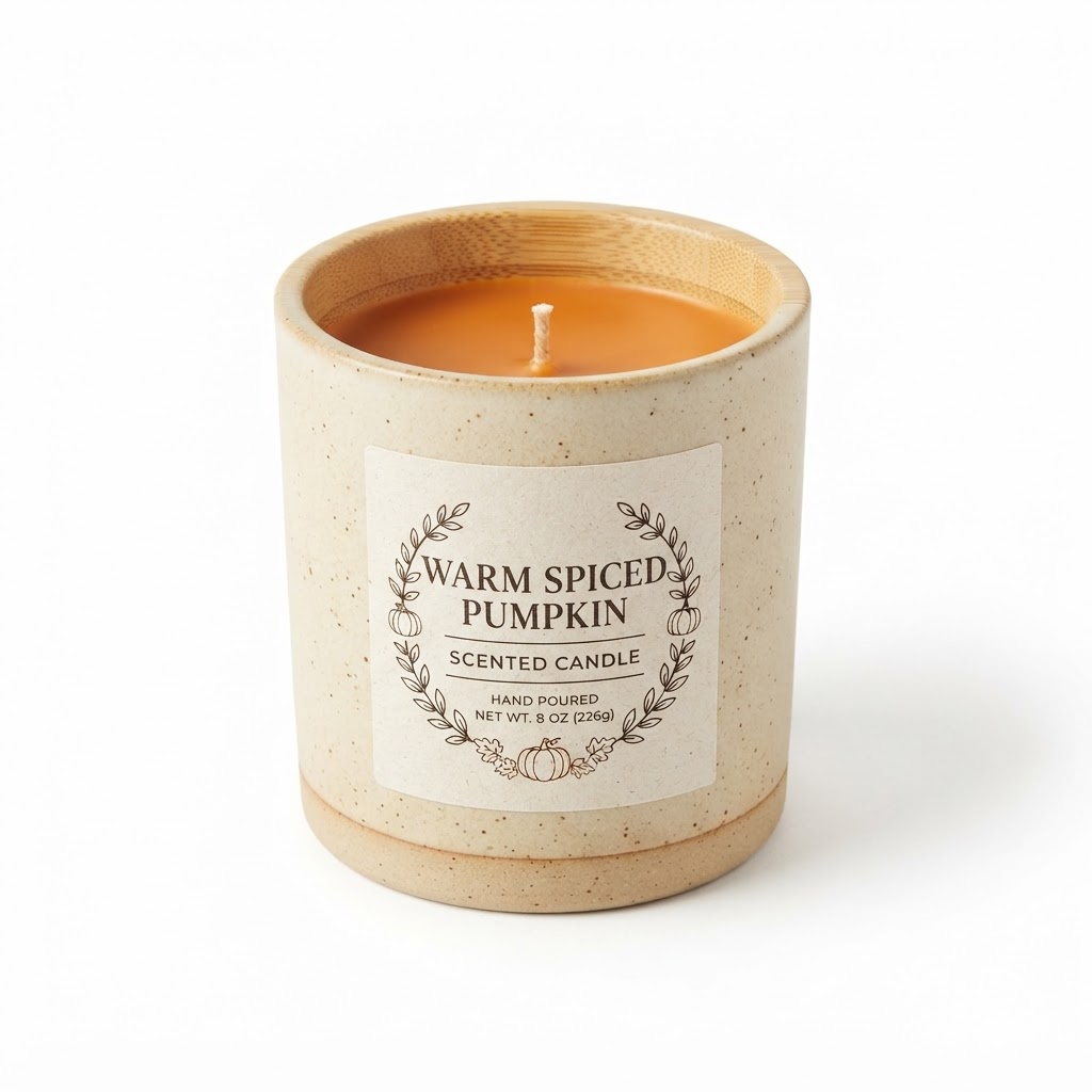 Warm Spiced Pumpkin Scented Candle