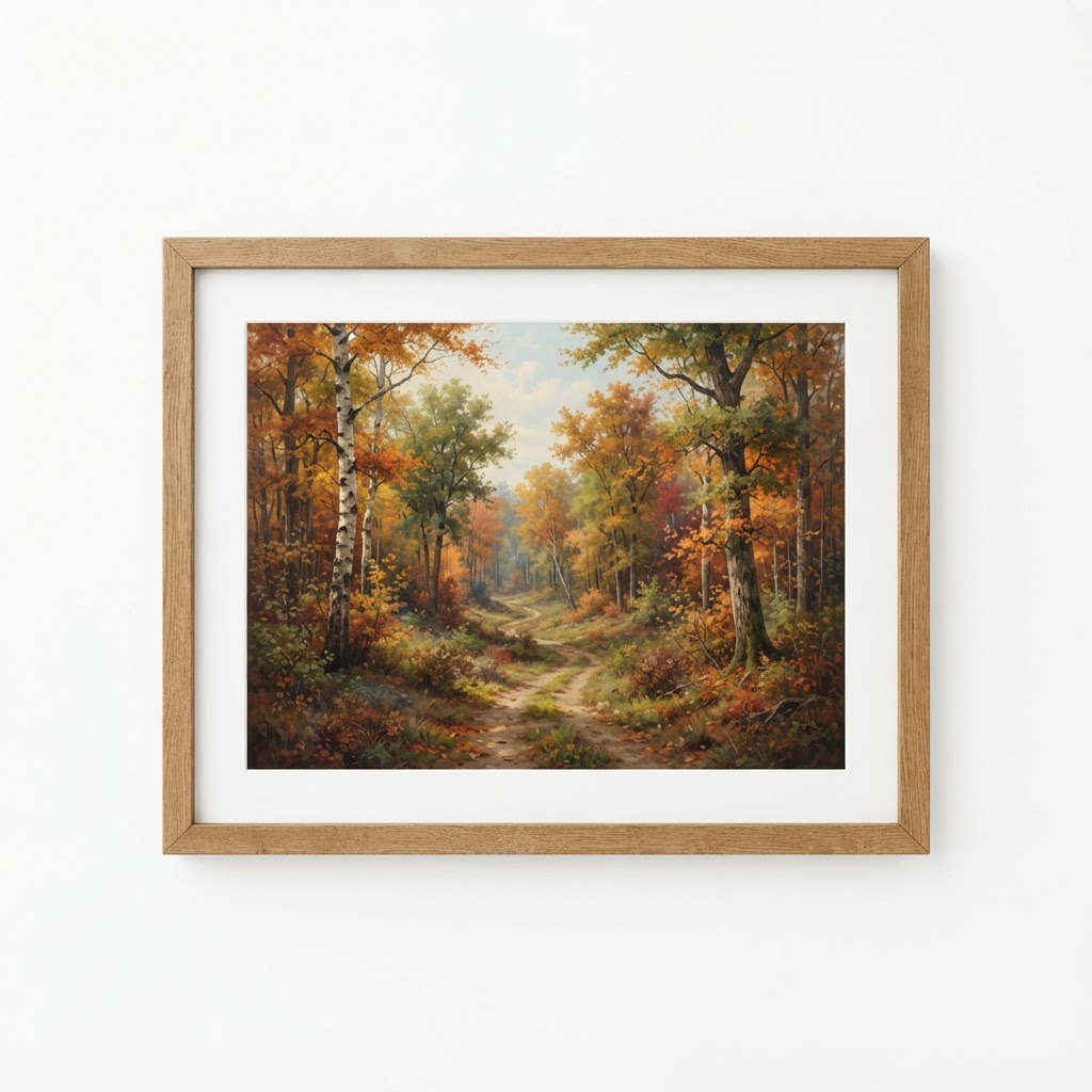 Framed Forest Landscape Wall Art