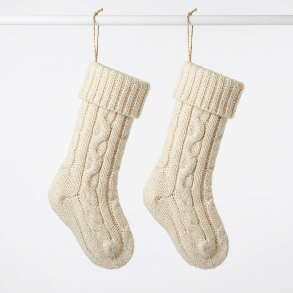 Classic Wool Christmas Stockings Set