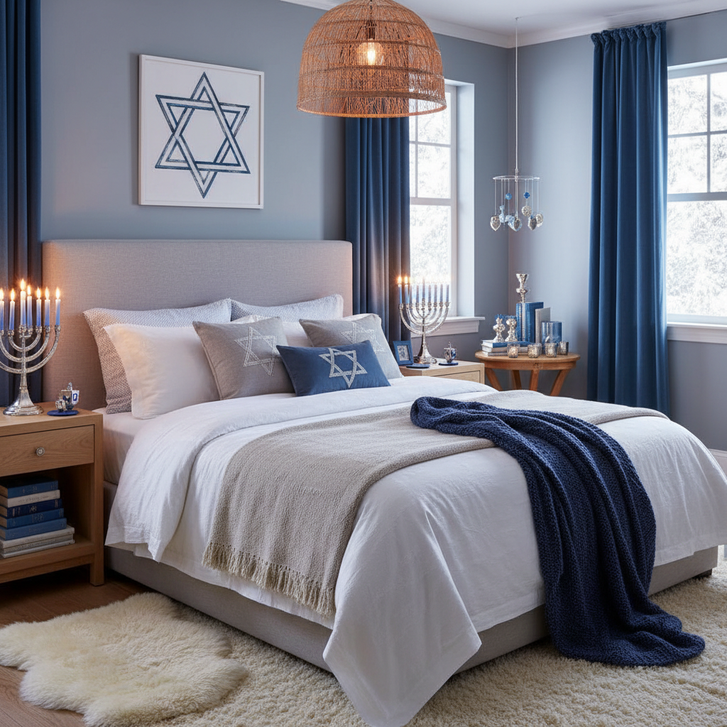 Nordic Hanukkah Master Bedroom