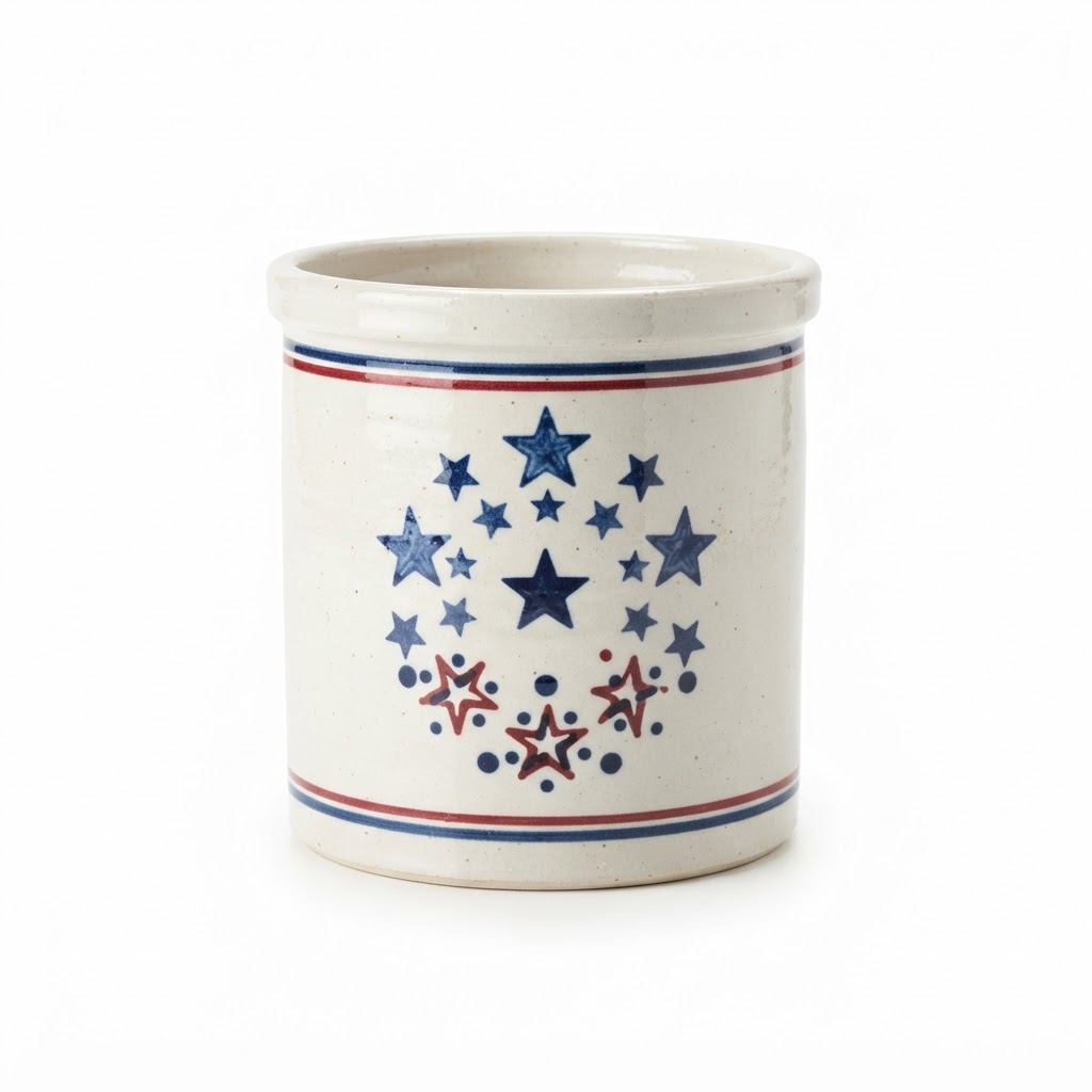 White Ceramic Crock