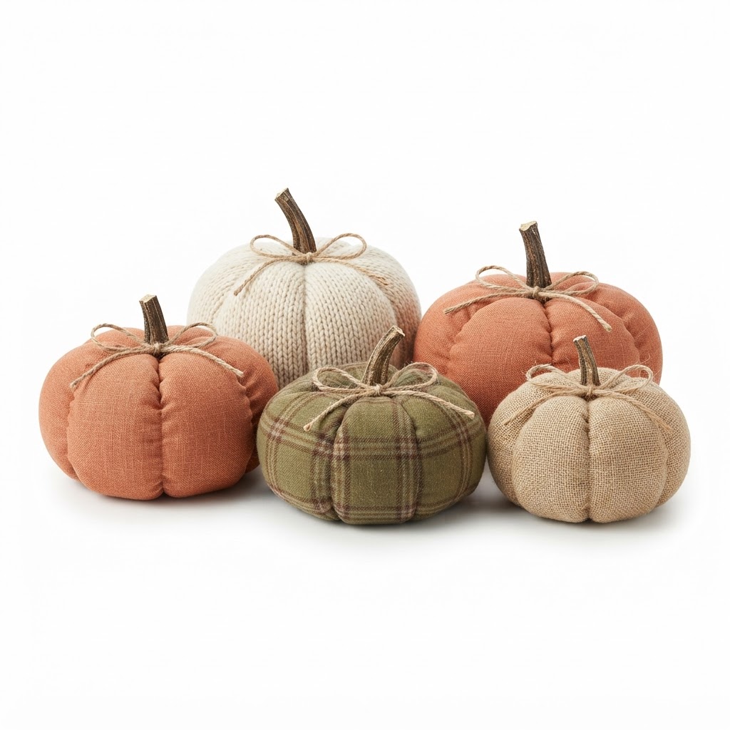 Fabric Pumpkin Decorative Set