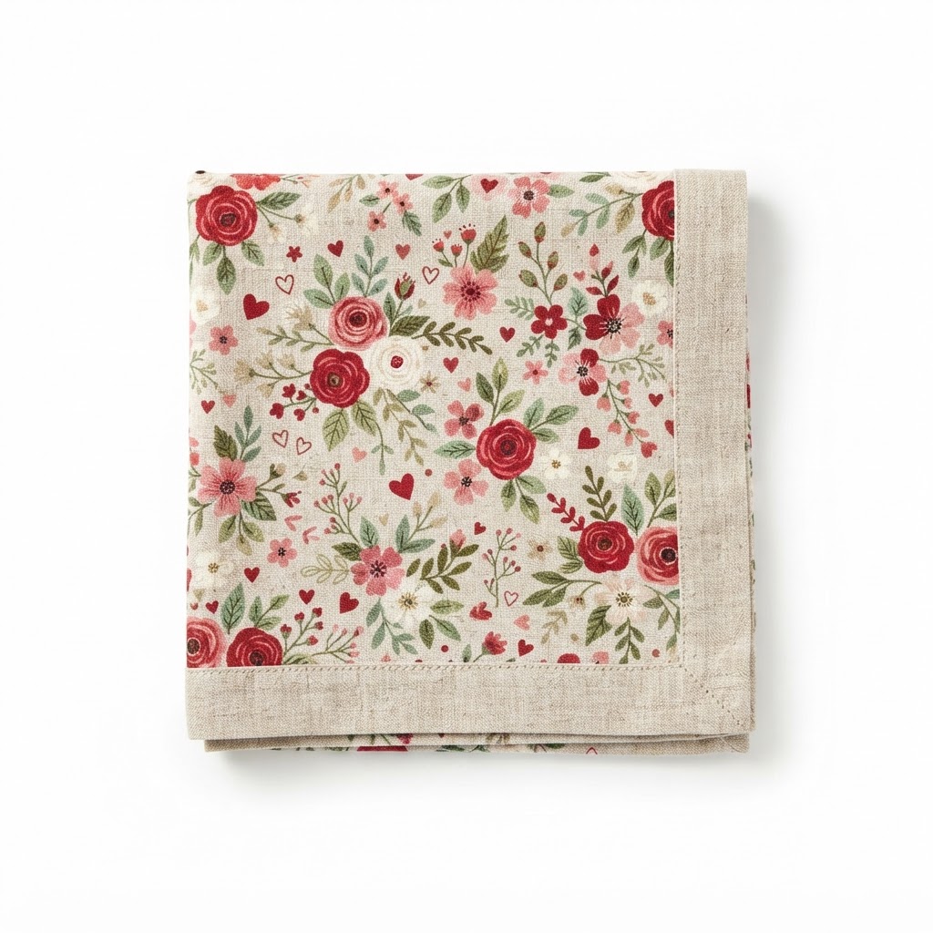 core Floral Linen Kitchen Towel Set