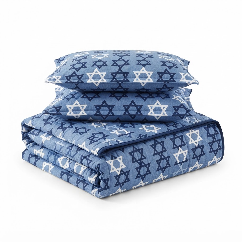 Star of David Patterned Quilt Set