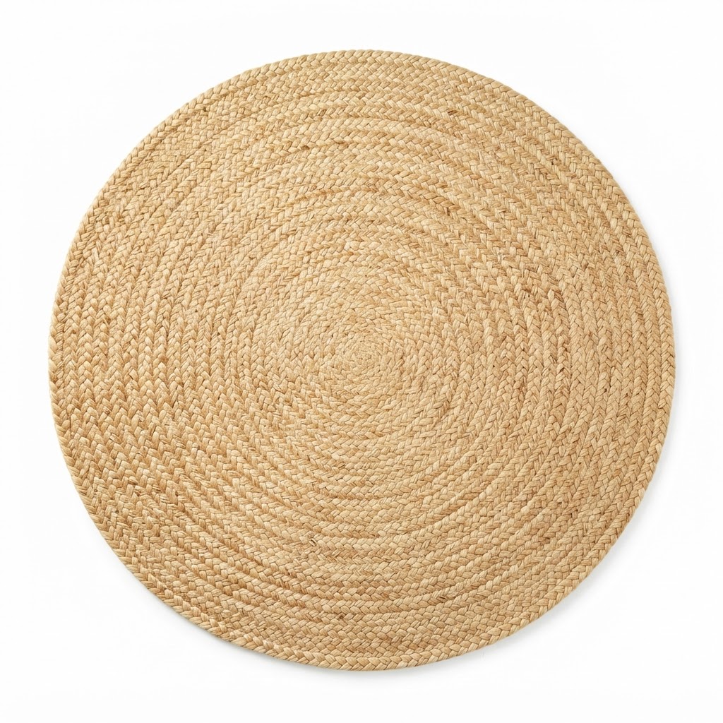 Natural Jute Round Area Rug