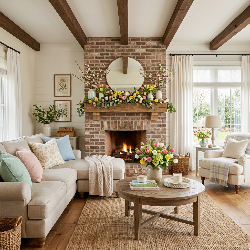 Farmhouse Spring Living Room